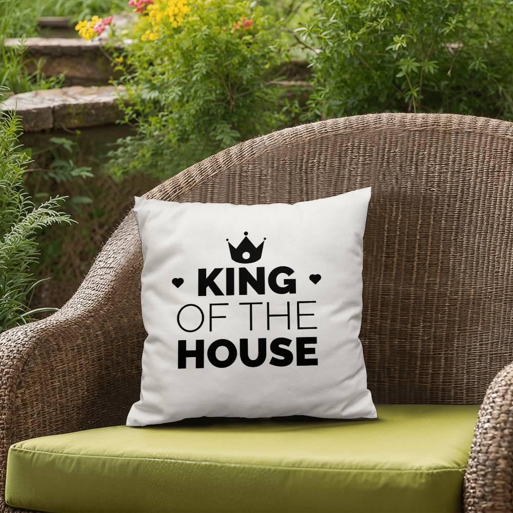 Dad King of the House Indoor Outdoor Pillow - Mallard Moon Gift Shop