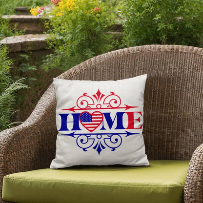 Home Patriotic Indoor-Outdoor Pillow - Mallard Moon Gift Shop