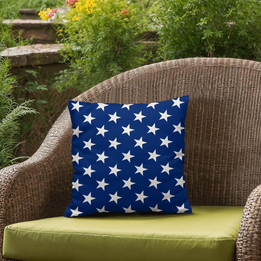 American Flag Stars and Stripes Patriotic Indoor-Outdoor Pillow - Mallard Moon Gift Shop
