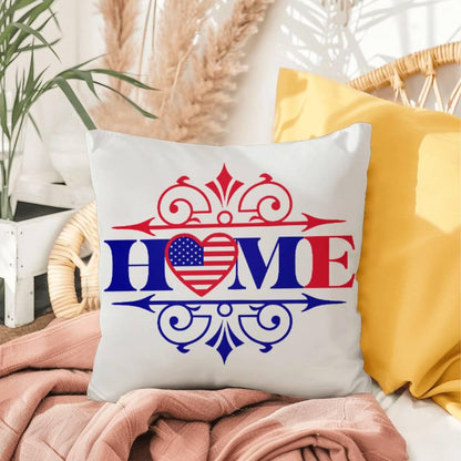 Home Patriotic Indoor-Outdoor Pillow - Mallard Moon Gift Shop