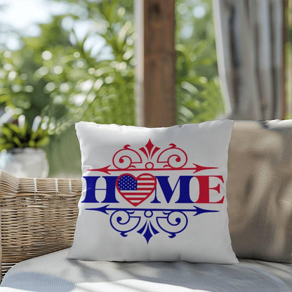 Home Patriotic Indoor-Outdoor Pillow - Mallard Moon Gift Shop
