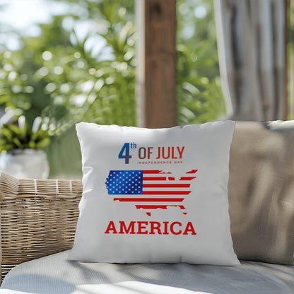 July 4th in America Patriotic Indoor-Outdoor Pillow - Mallard Moon Gift Shop
