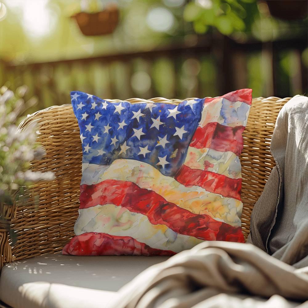 Old Glory American Flag Patriotic Indoor-Outdoor Home Decor Pillow - Mallard Moon Gift Shop