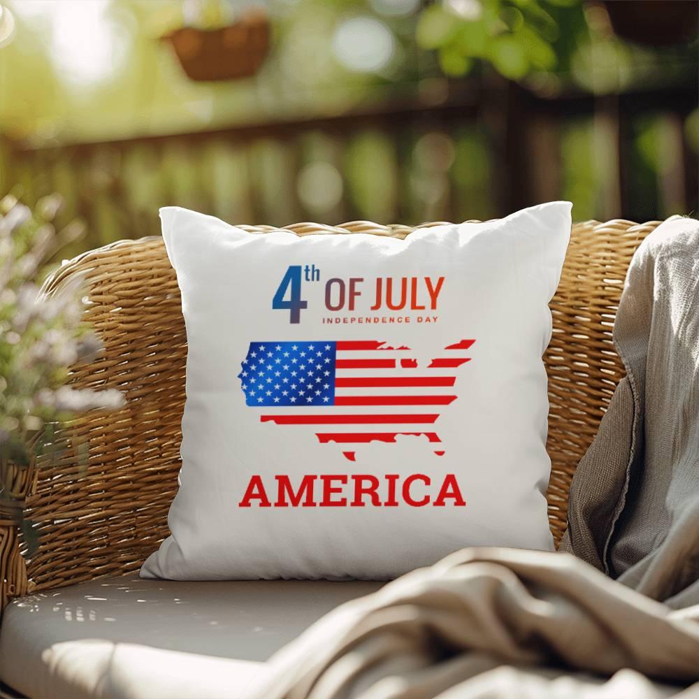 July 4th in America Patriotic Indoor-Outdoor Pillow - Mallard Moon Gift Shop