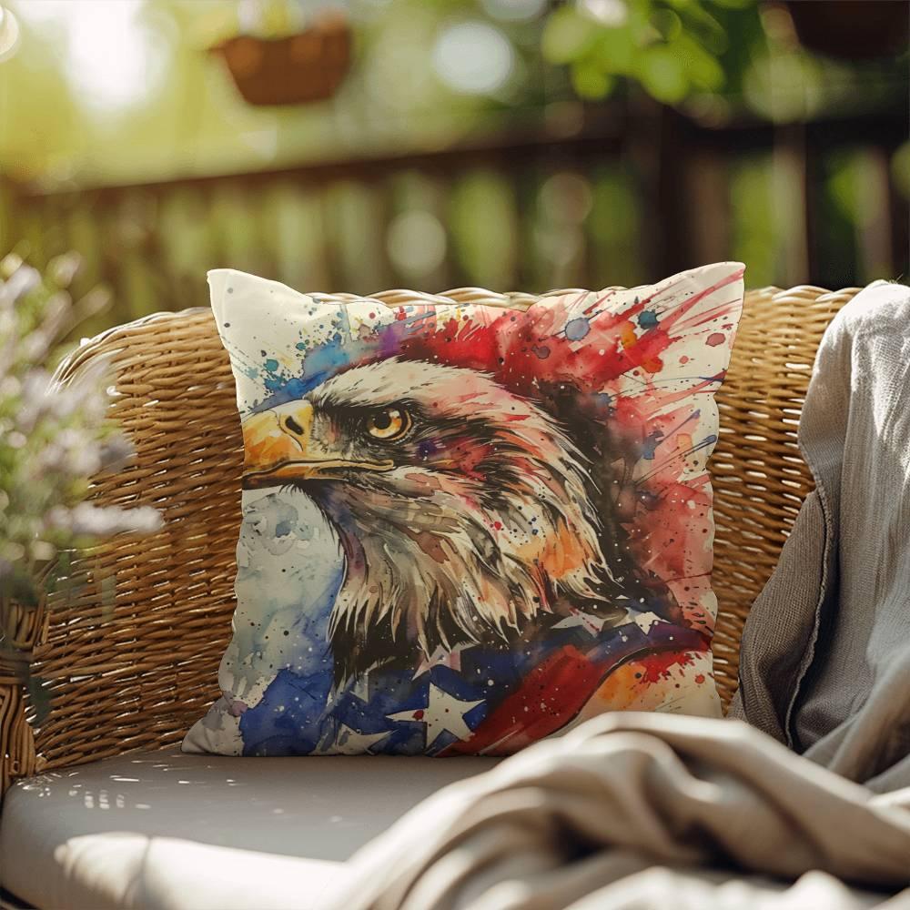 Patriotic Eagle Home Decor Indoor-Outdoor Pillow - Mallard Moon Gift Shop