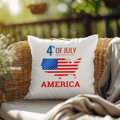 Fourth of July in America Comfy Indoor-Outdoor Pillow - Mallard Moon Gift Shop