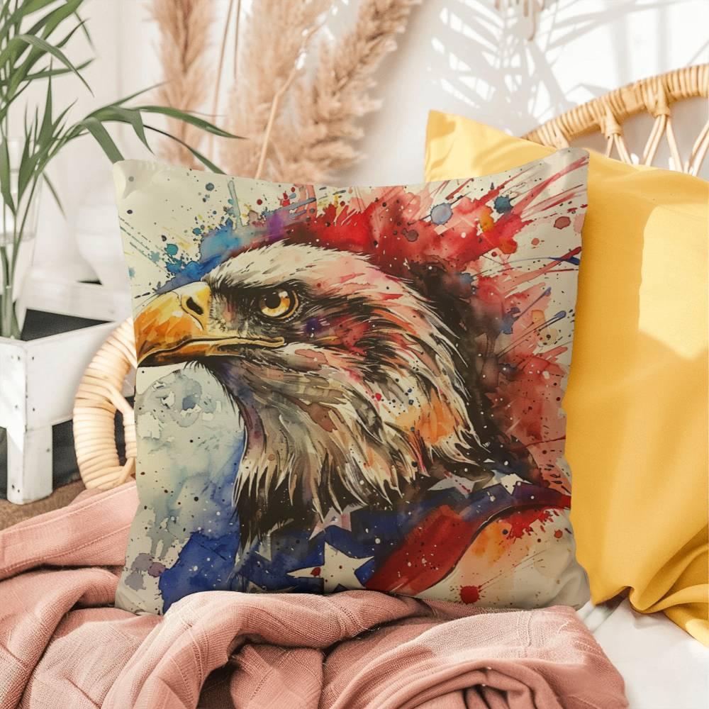 Patriotic Eagle Home Decor Indoor-Outdoor Pillow - Mallard Moon Gift Shop