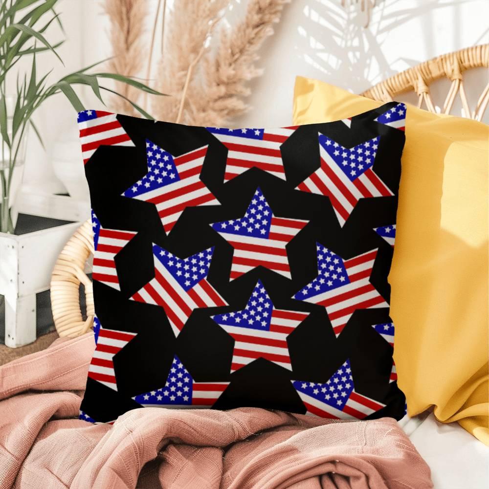 America Stars Patriotic Indoor-Outdoor Pillow - Mallard Moon Gift Shop