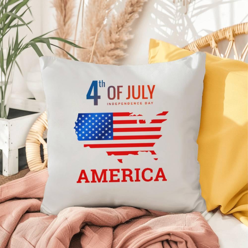 Fourth of July in America Comfy Indoor-Outdoor Pillow - Mallard Moon Gift Shop