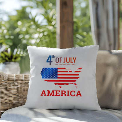 Fourth of July in America Comfy Indoor-Outdoor Pillow - Mallard Moon Gift Shop
