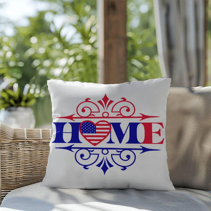 Home Patriotic Indoor-Outdoor Pillow - Mallard Moon Gift Shop