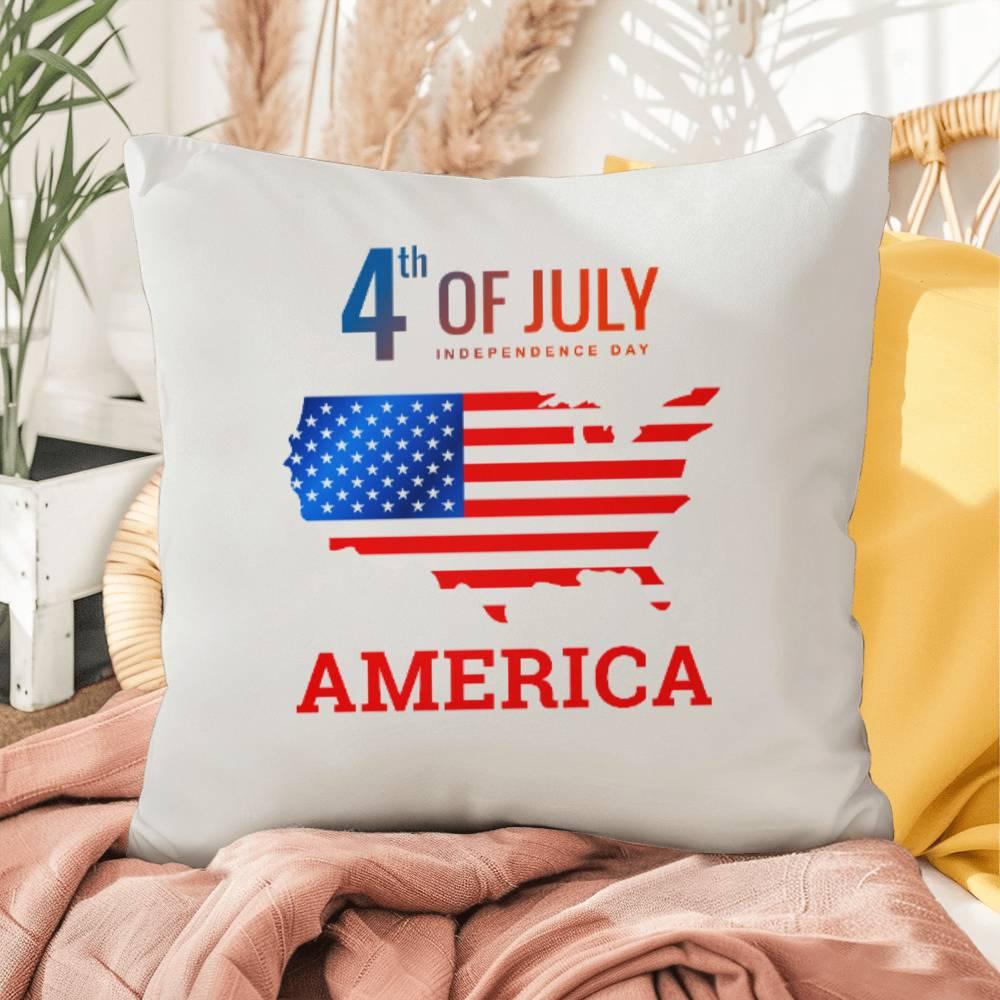 July 4th in America Patriotic Indoor-Outdoor Pillow - Mallard Moon Gift Shop
