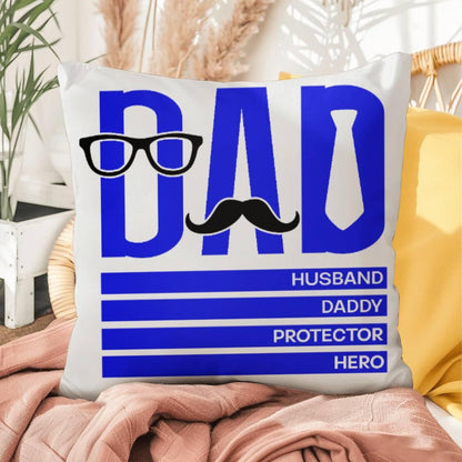 Dad Husband Daddy Protector Hero Comfy Indoor-Outdoor Pillow - Mallard Moon Gift Shop