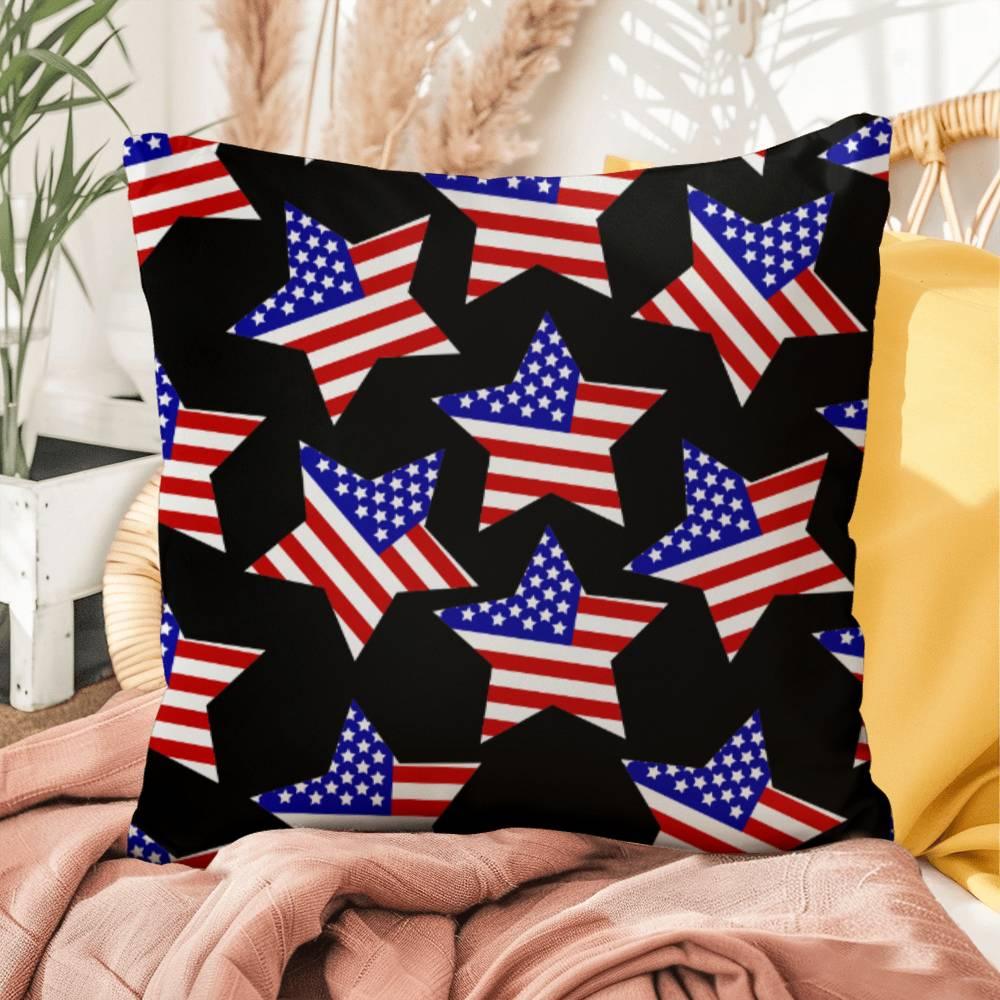 America Stars Patriotic Indoor-Outdoor Pillow - Mallard Moon Gift Shop