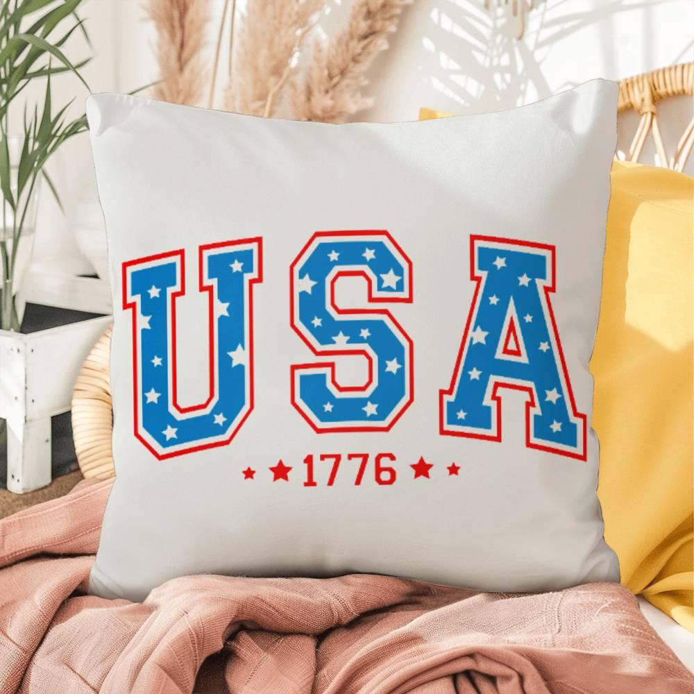 USA 1776 Patriotic Indoor-Outdoor Pillow - Mallard Moon Gift Shop