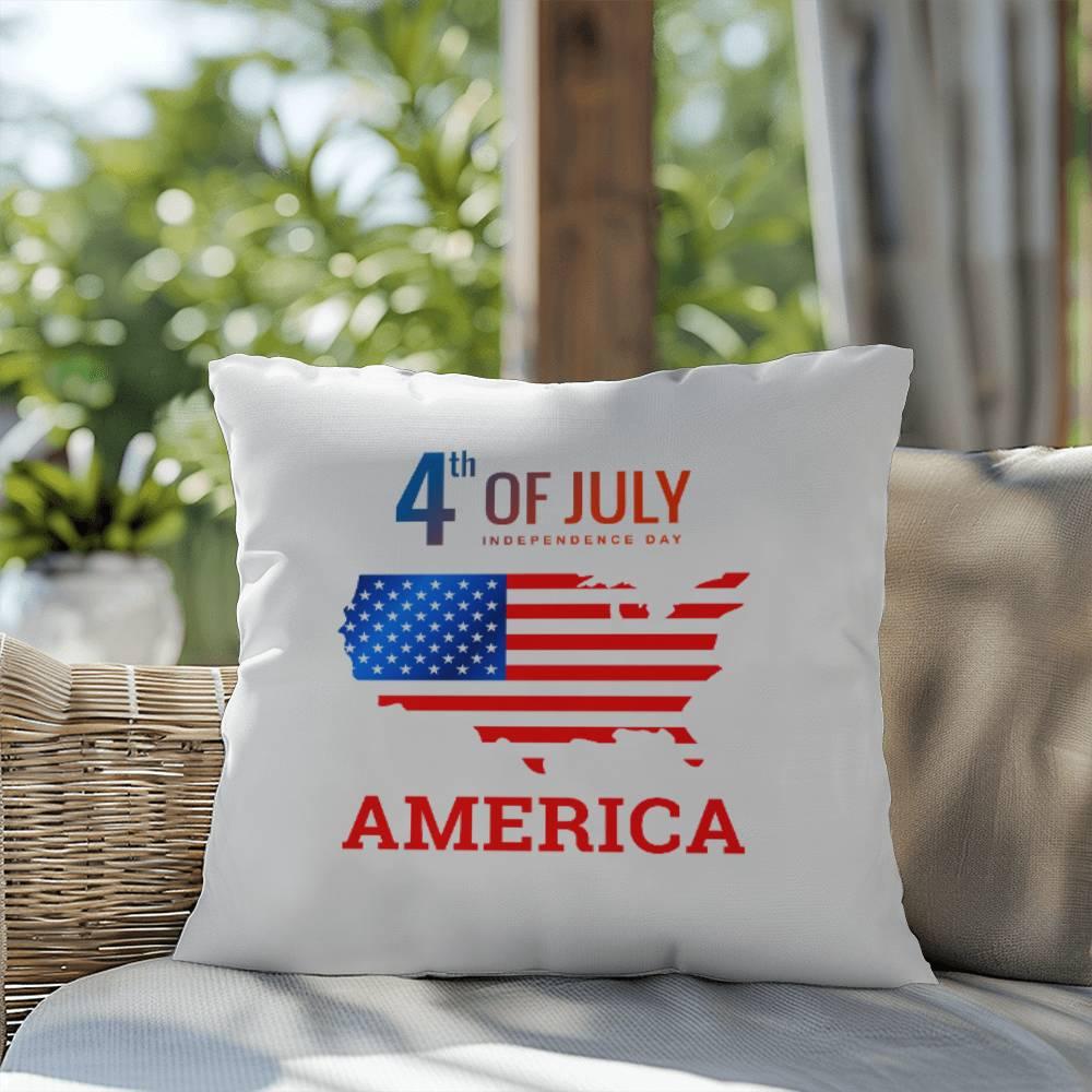 July 4th in America Patriotic Indoor-Outdoor Pillow - Mallard Moon Gift Shop