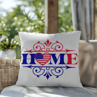Home Patriotic Indoor-Outdoor Pillow - Mallard Moon Gift Shop