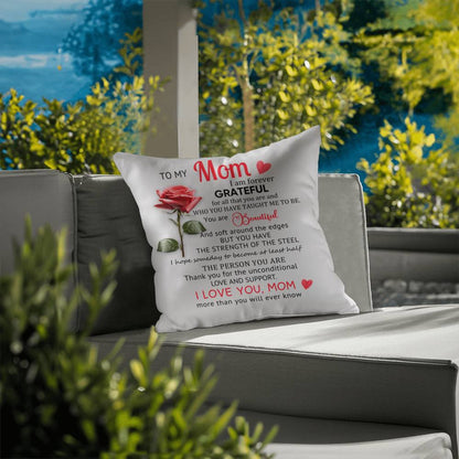 To My Mom – Heartfelt Decorative Pillow with Insert | Mother's Day Gift - Mallard Moon Gift Shop