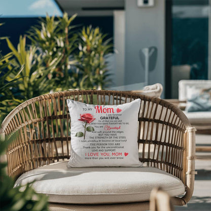To My Mom – Heartfelt Decorative Pillow with Insert | Mother's Day Gift - Mallard Moon Gift Shop