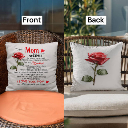 To My Mom – Heartfelt Decorative Pillow with Insert | Mother's Day Gift - Mallard Moon Gift Shop