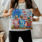 Summertime Kids American Flag Patriotic Pillow Cover - Mallard Moon Gift Shop