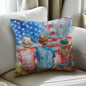 Summertime Kids American Flag Patriotic Pillow Cover - Mallard Moon Gift Shop