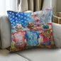 Summertime Kids American Flag Patriotic Pillow Cover - Mallard Moon Gift Shop