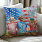 Summertime Kids American Flag Patriotic Pillow Cover - Mallard Moon Gift Shop