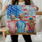Summertime Kids American Flag Patriotic Pillow Cover - Mallard Moon Gift Shop