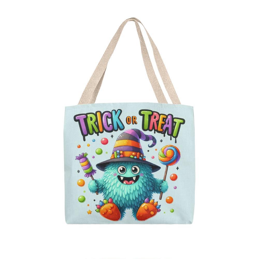 Trick or Treat Candy Monster Halloween Tote Bag - Mallard Moon Gift Shop