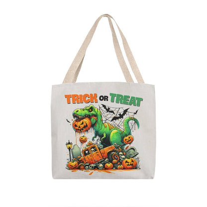 Halloween Dinosaur T-Rex Monster Trick or Treat Tote Bag - Mallard Moon Gift Shop