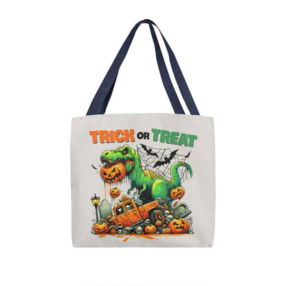 Halloween Dinosaur T-Rex Monster Trick or Treat Tote Bag - Mallard Moon Gift Shop