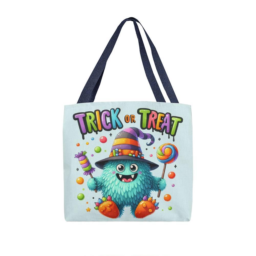Trick or Treat Candy Monster Halloween Tote Bag - Mallard Moon Gift Shop