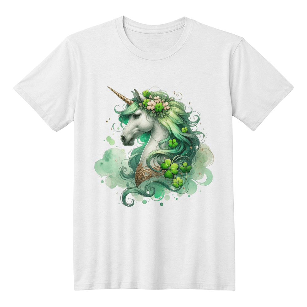 Magical Irish Unicorn St. Patrick's Day T-Shirt – Enchanting Lucky Charm Tee - Mallard Moon Gift Shop