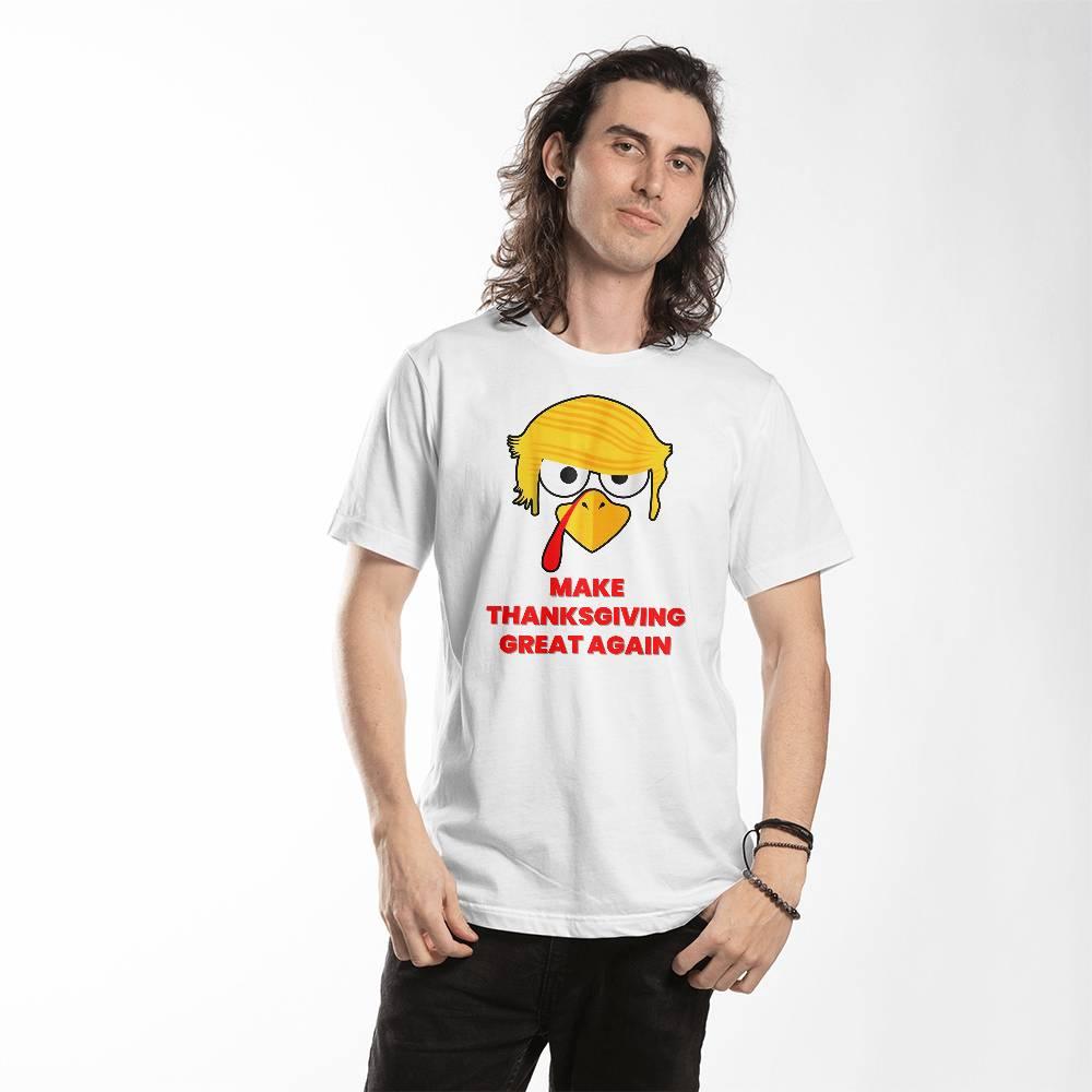 Funny Trump Turkey - Make Thanksgiving Great Again -Bella Jersey Tee Shirt - Mallard Moon Gift Shop