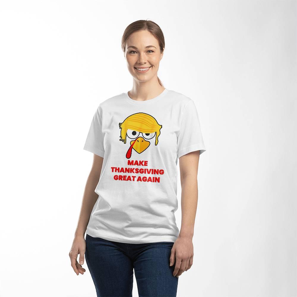 Funny Trump Turkey - Make Thanksgiving Great Again -Bella Jersey Tee Shirt - Mallard Moon Gift Shop