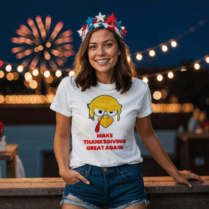 Funny Trump Turkey - Make Thanksgiving Great Again -Bella Jersey Tee Shirt - Mallard Moon Gift Shop