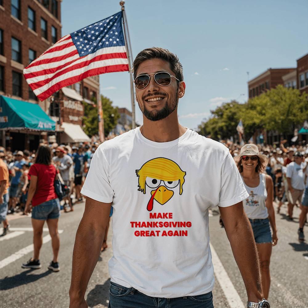 Funny Trump Turkey - Make Thanksgiving Great Again -Bella Jersey Tee Shirt - Mallard Moon Gift Shop