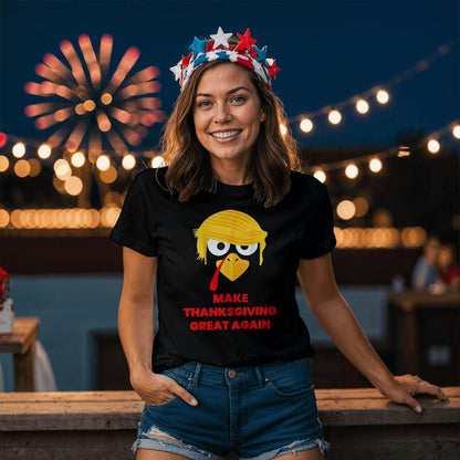 Funny Trump Turkey - Make Thanksgiving Great Again -Bella Jersey Tee Shirt - Mallard Moon Gift Shop