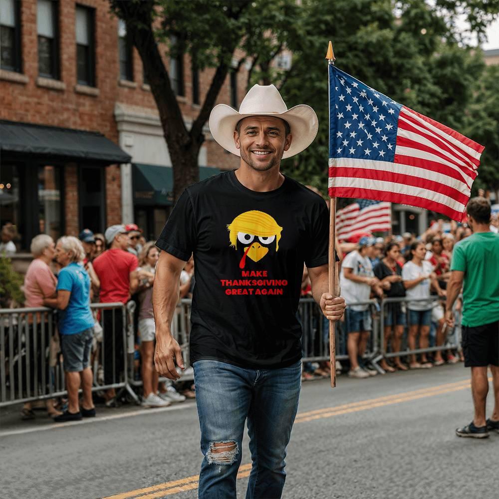 Funny Trump Turkey - Make Thanksgiving Great Again -Bella Jersey Tee Shirt - Mallard Moon Gift Shop