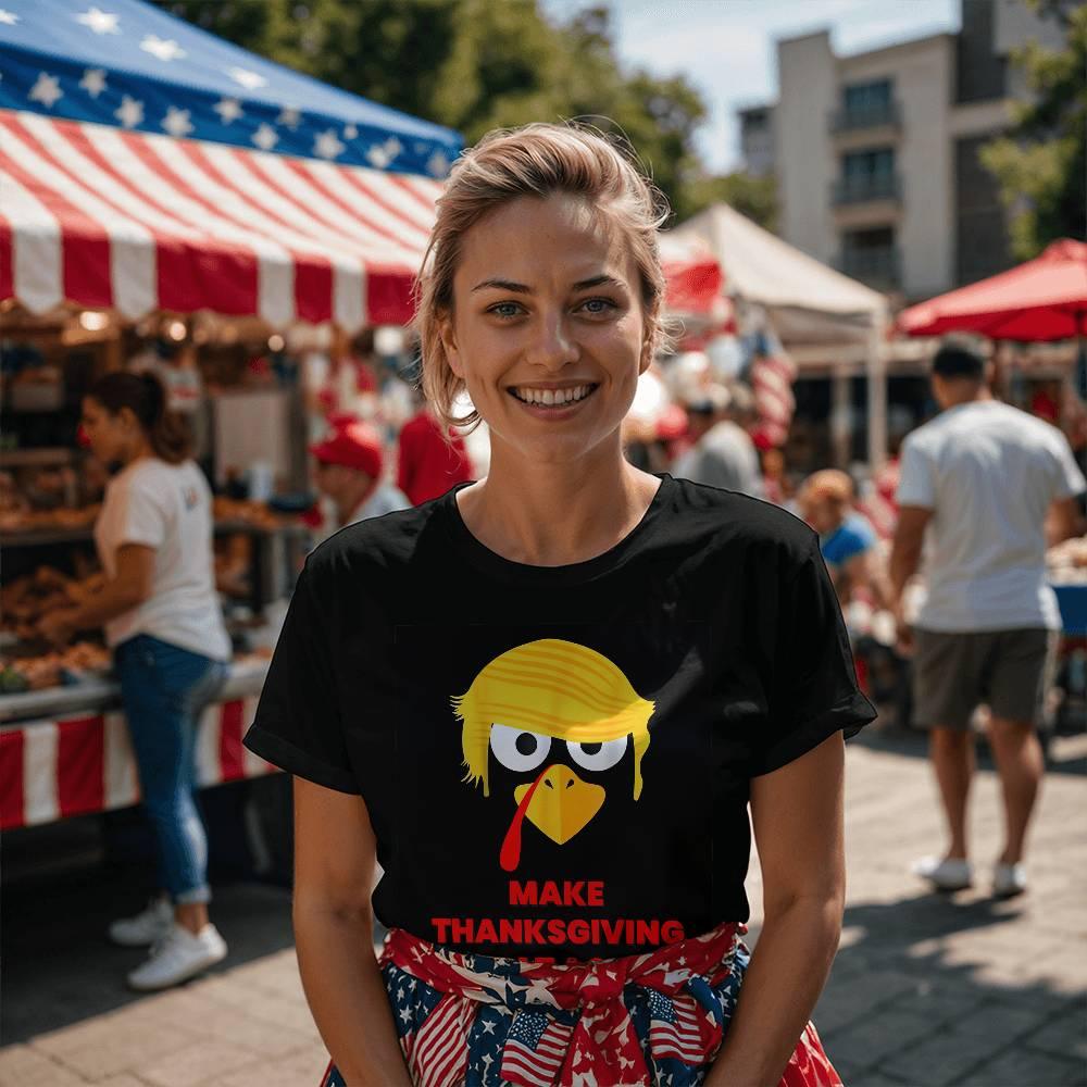 Funny Trump Turkey - Make Thanksgiving Great Again -Bella Jersey Tee Shirt - Mallard Moon Gift Shop