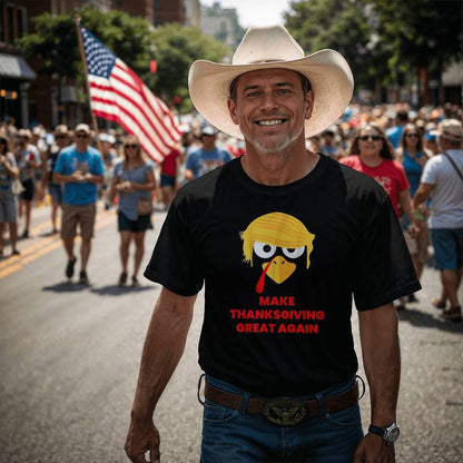 Funny Trump Turkey - Make Thanksgiving Great Again -Bella Jersey Tee Shirt - Mallard Moon Gift Shop