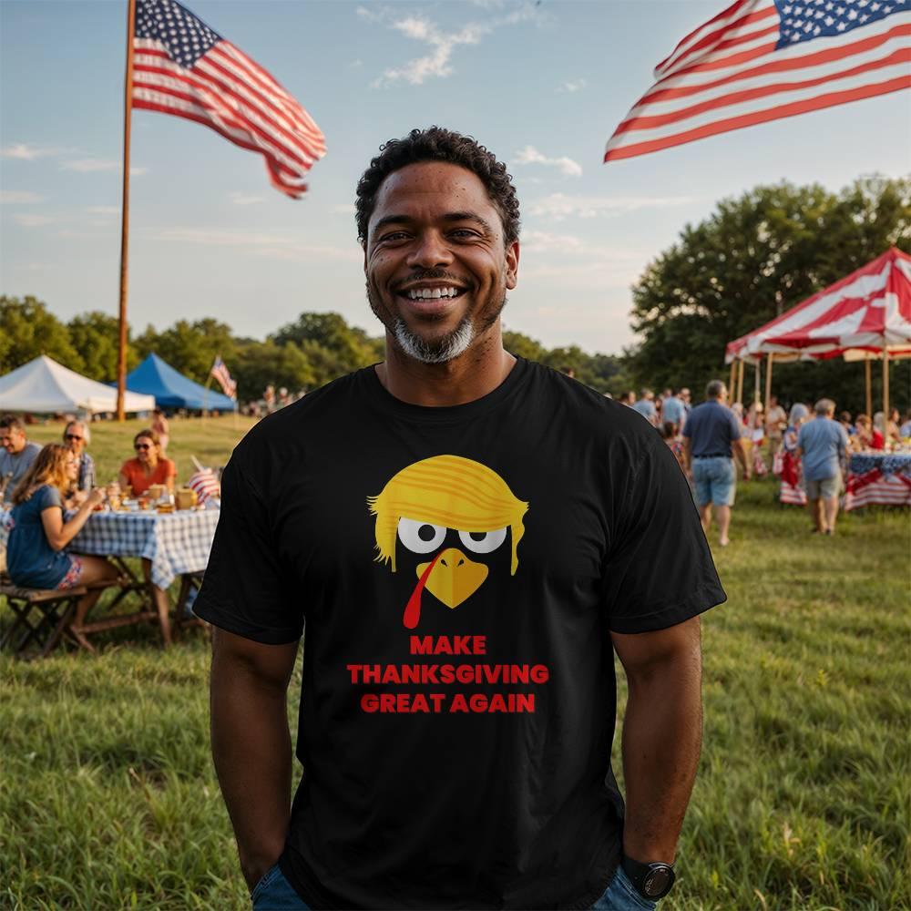 Funny Trump Turkey - Make Thanksgiving Great Again -Bella Jersey Tee Shirt - Mallard Moon Gift Shop