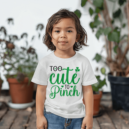 Too Cute to Pinch Toddler T-Shirt – St. Patrick's Day Outfit for Boys & Girls – Funny Irish Holiday Shirt – Soft Cotton Tee - Mallard Moon Gift Shop