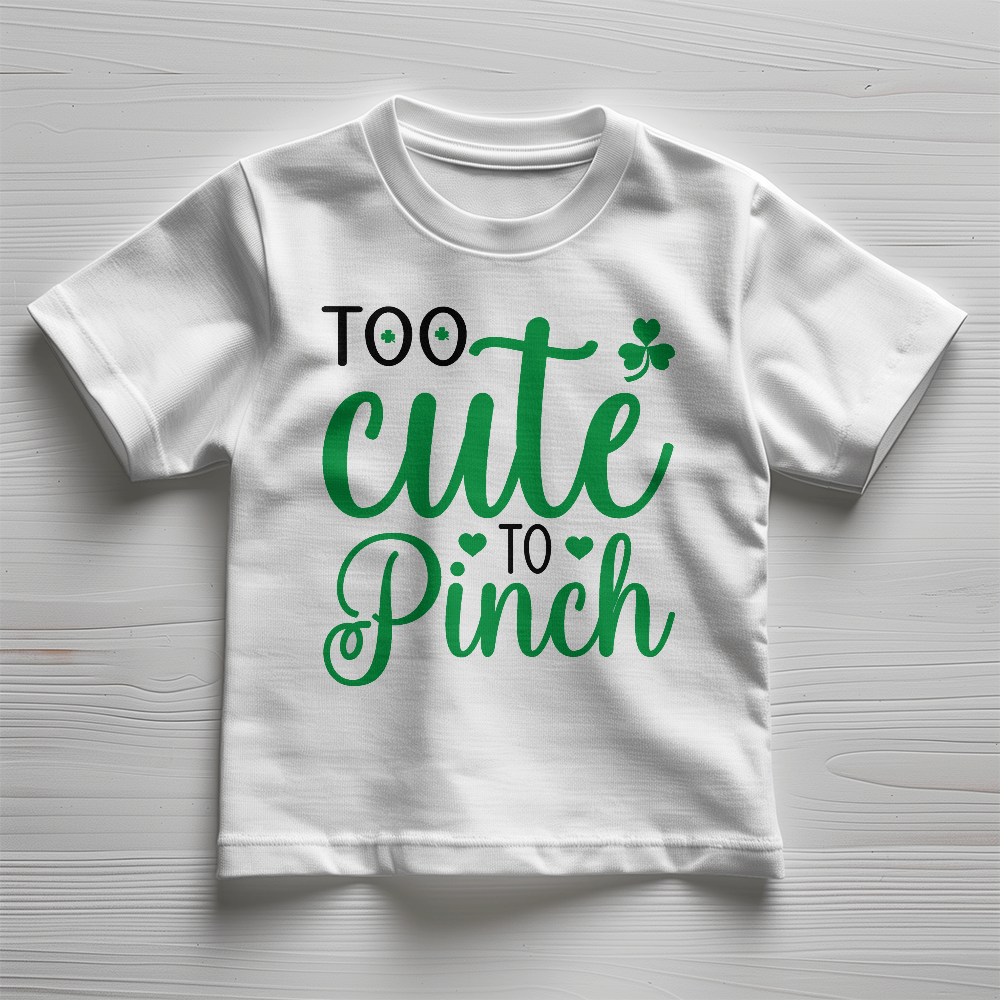 Too Cute to Pinch Toddler T-Shirt – St. Patrick's Day Outfit for Boys & Girls – Funny Irish Holiday Shirt – Soft Cotton Tee - Mallard Moon Gift Shop