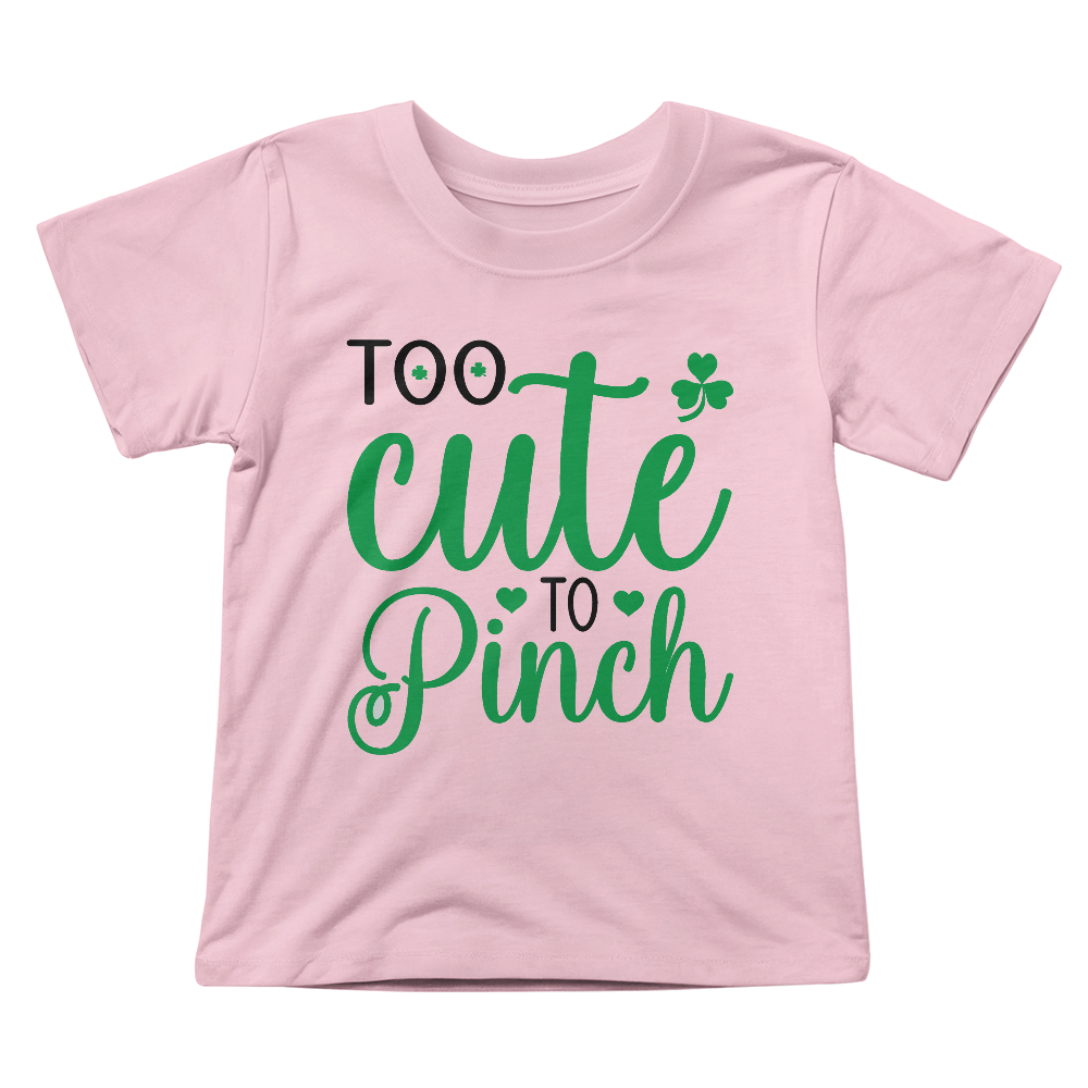 Too Cute to Pinch Toddler T-Shirt – St. Patrick's Day Outfit for Boys & Girls – Funny Irish Holiday Shirt – Soft Cotton Tee - Mallard Moon Gift Shop