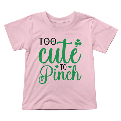 Too Cute to Pinch Toddler T-Shirt – St. Patrick's Day Outfit for Boys & Girls – Funny Irish Holiday Shirt – Soft Cotton Tee - Mallard Moon Gift Shop