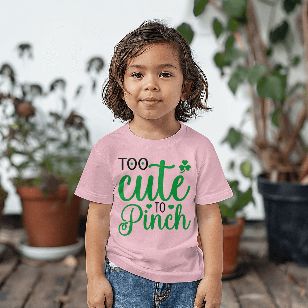 Too Cute to Pinch Toddler T-Shirt – St. Patrick's Day Outfit for Boys & Girls – Funny Irish Holiday Shirt – Soft Cotton Tee - Mallard Moon Gift Shop