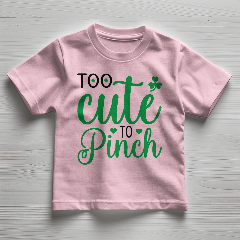 Too Cute to Pinch Toddler T-Shirt – St. Patrick's Day Outfit for Boys & Girls – Funny Irish Holiday Shirt – Soft Cotton Tee - Mallard Moon Gift Shop