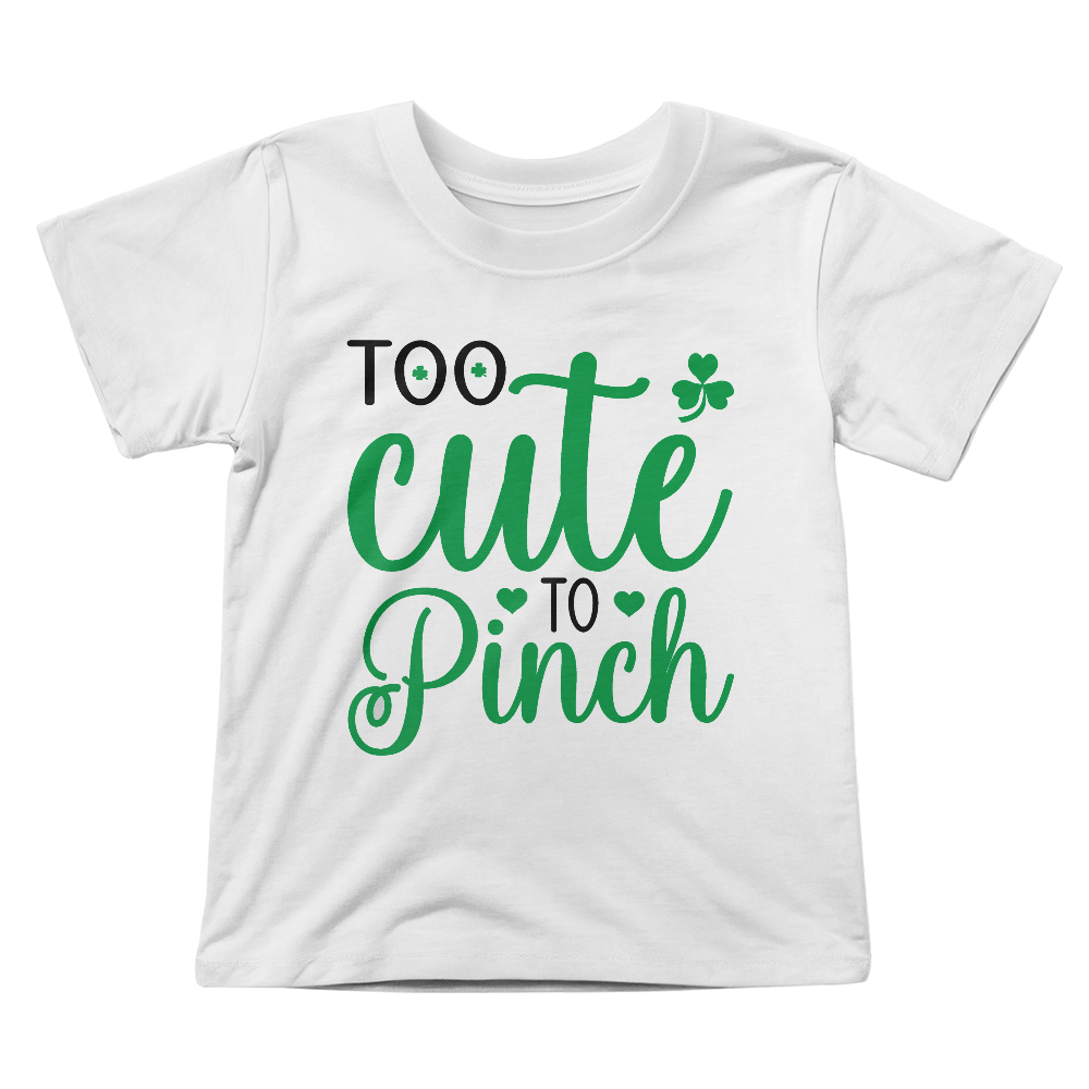 Too Cute to Pinch Toddler T-Shirt – St. Patrick's Day Outfit for Boys & Girls – Funny Irish Holiday Shirt – Soft Cotton Tee - Mallard Moon Gift Shop